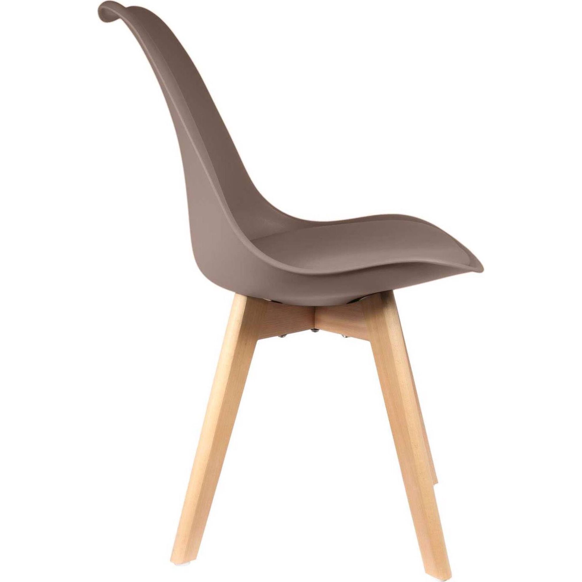 Conjunto de 4 Cadeiras Castanho Scandinave