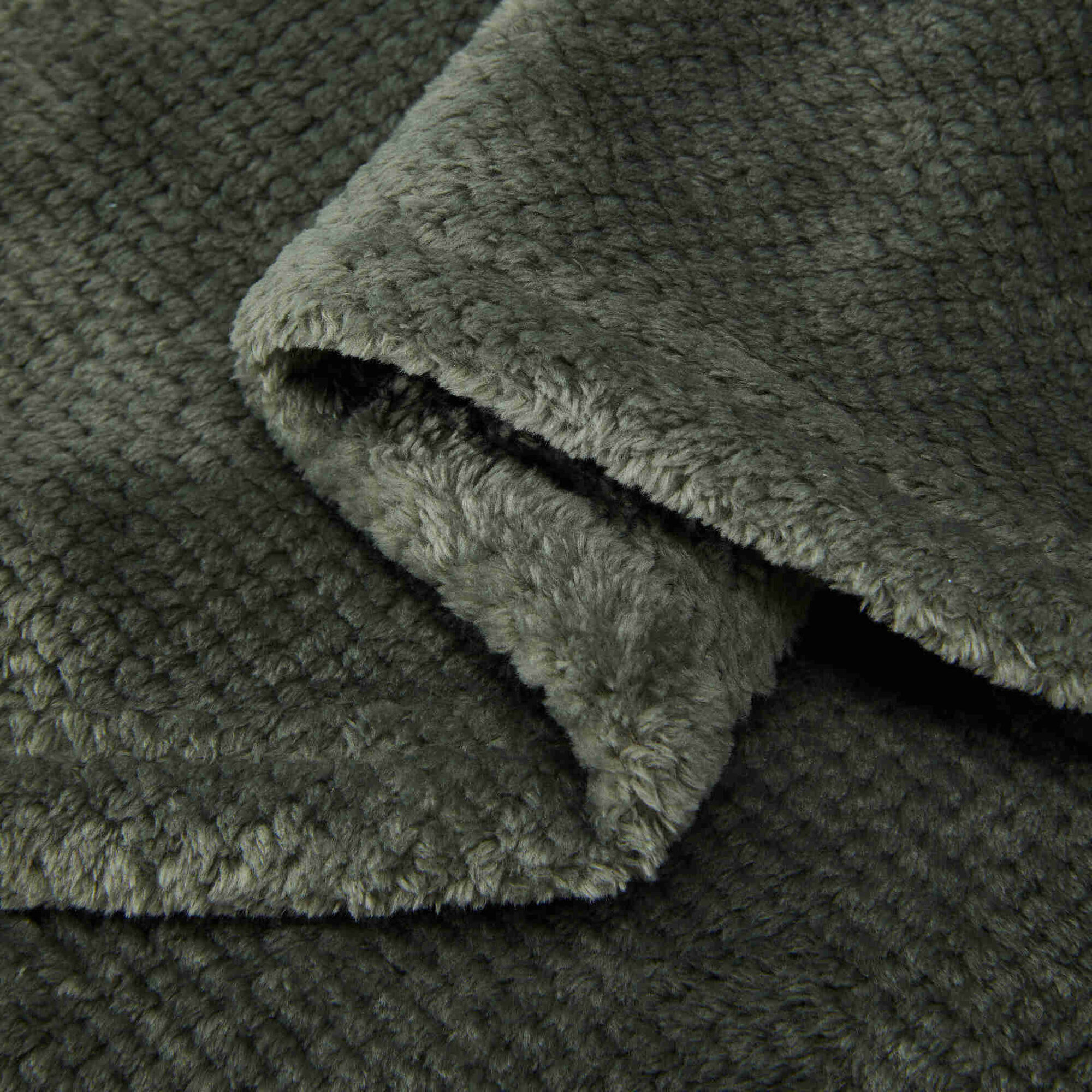 Manta Flanela Jacquard 160x130cm Verde Kasa