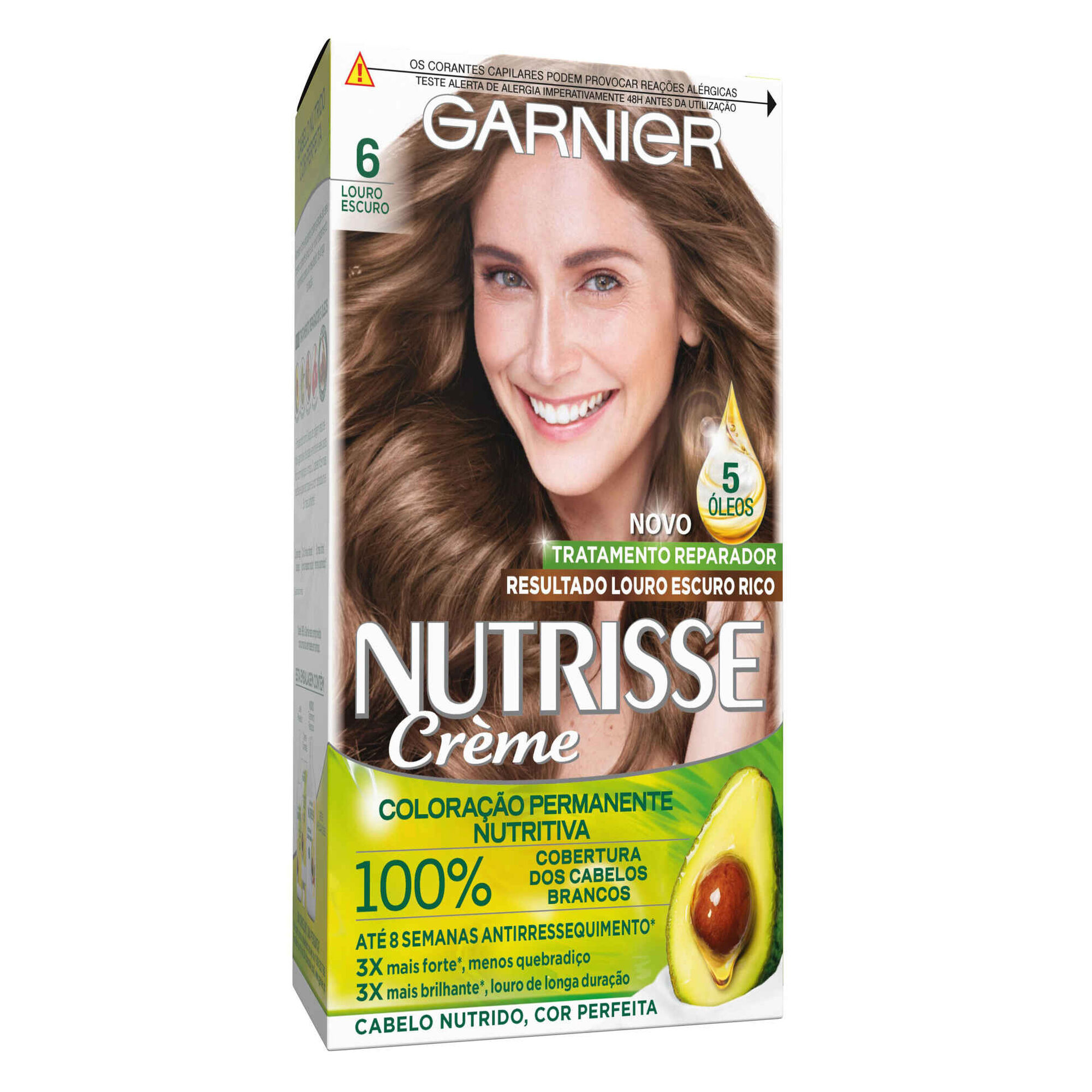 Coloração Permanente Nutrisse Creme Louro Escuro 6.0