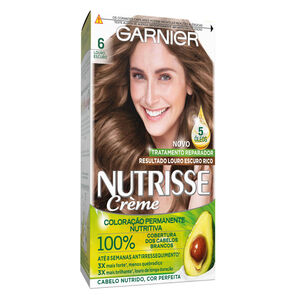 Coloração Permanente Louro Escuro 6.0 Garnier Nutrisse