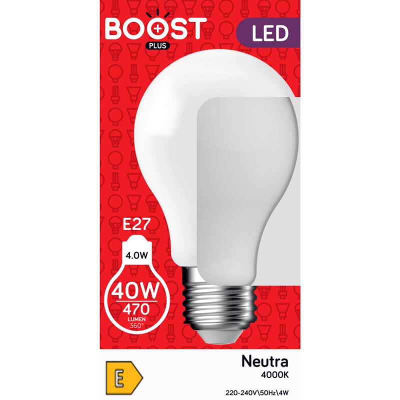 Lâmpada LED Standart E27 4000K 40W Boost