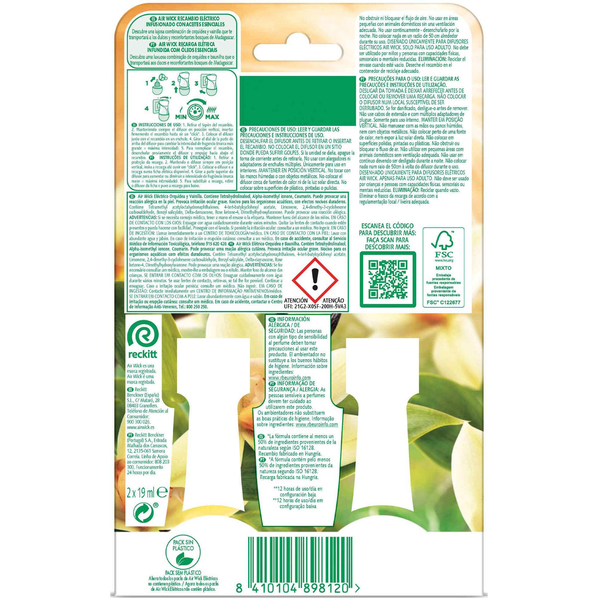 Ambientador Recarga Elétrico Orquídea e Baunilha