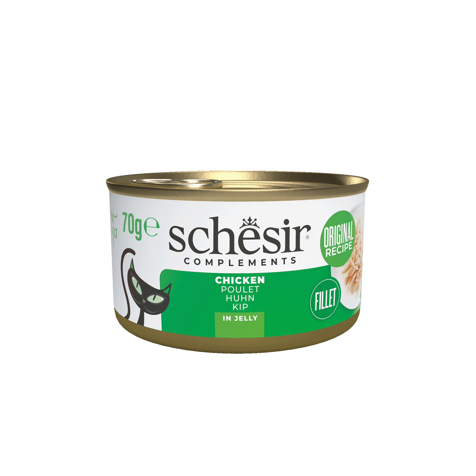 Comida H&uacute;mida para Gato Adulto Frango em Gelatina Schesir