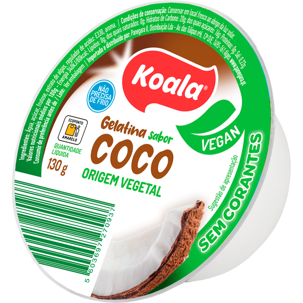Gelatina Pronta Vegetal Coco Koala