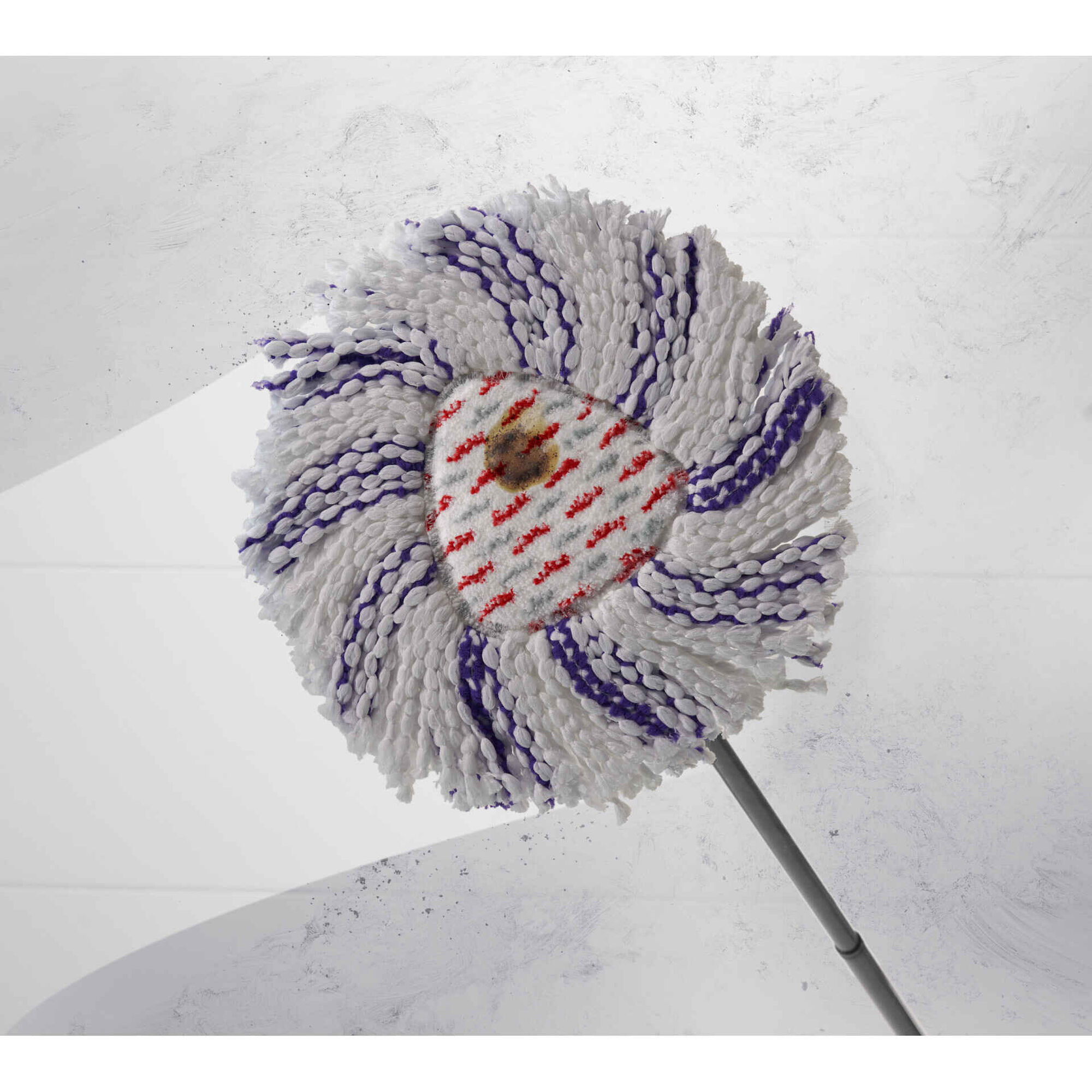 Recarga Esfregona Tiras Microfibra Brancas e Azuis Turbo 3 em 1