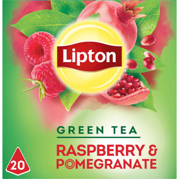 Chá Verde, Framboesa e Romã Pyramid Saquetas Lipton