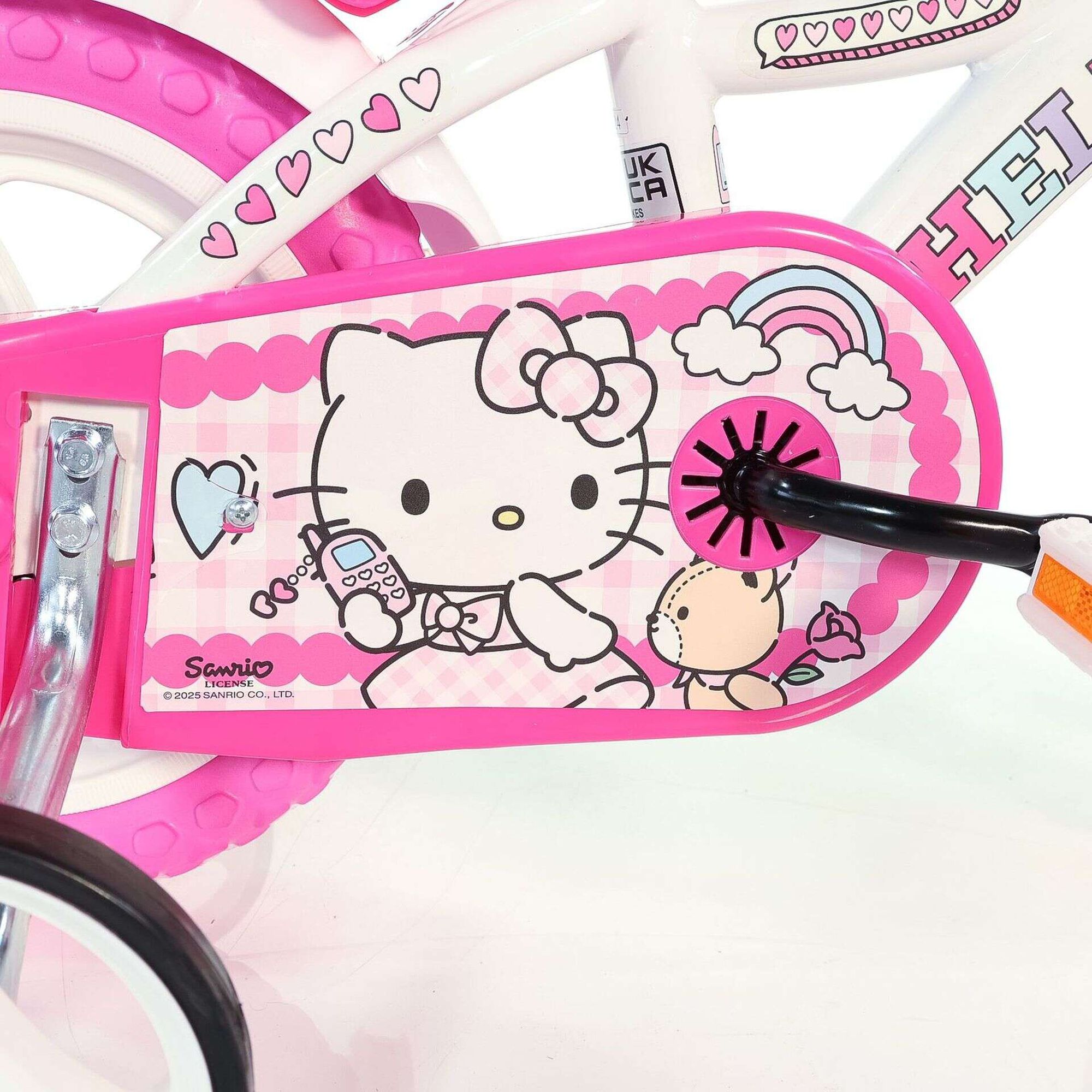 Bicicleta de Crian&ccedil;a com Cesto 12'' 3-5 Anos Hello Kitty