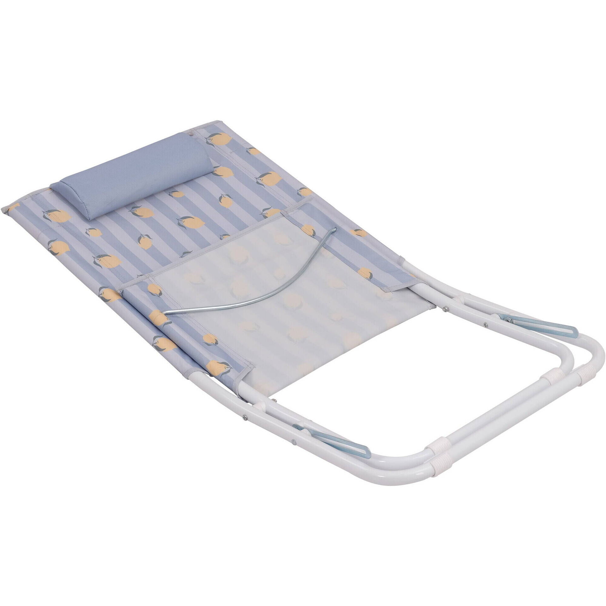 Cadeira Relax com Almofada Azul com Lim&otilde;es Candy Stripes Kasa