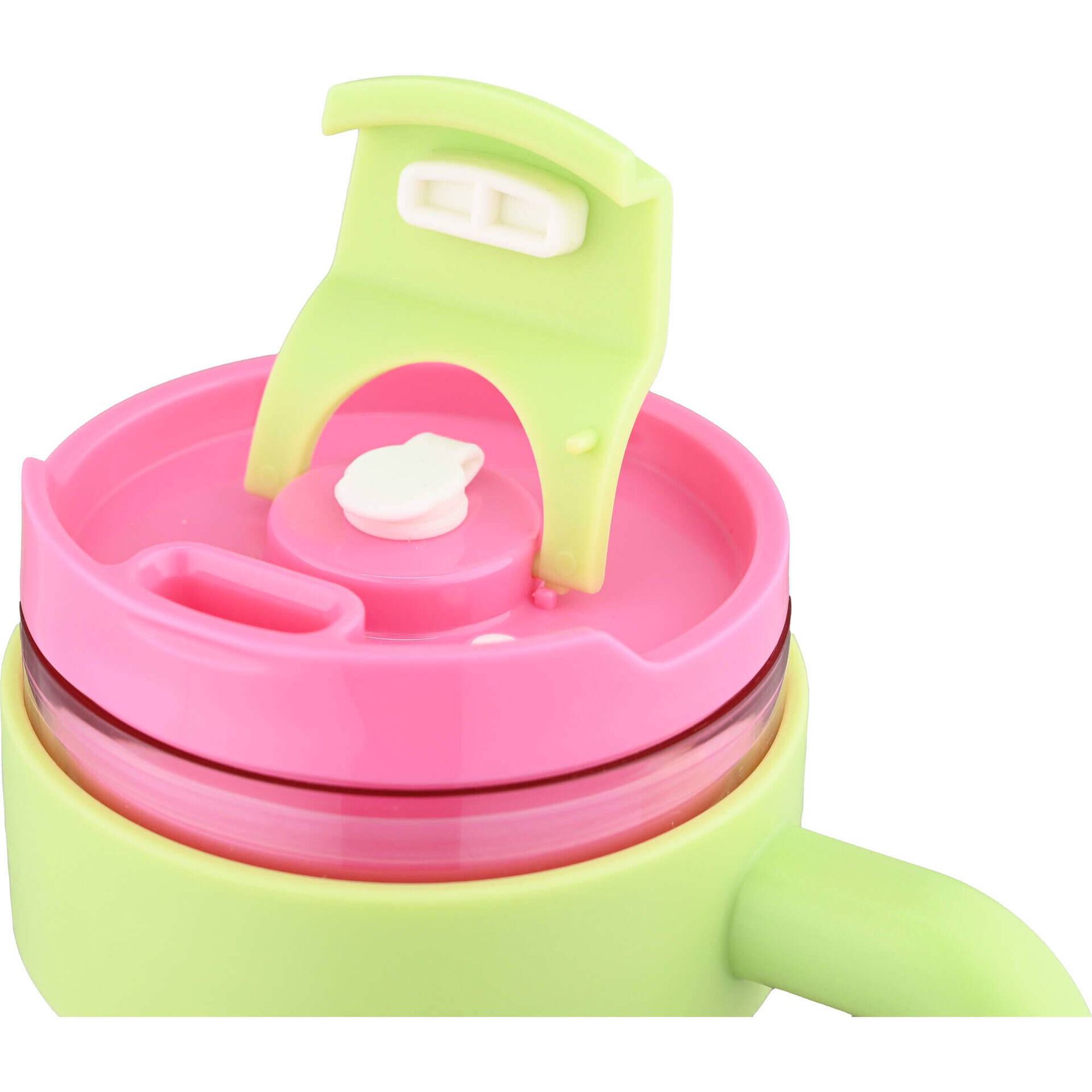 Caneca Strips 850ml Rosa e Verde