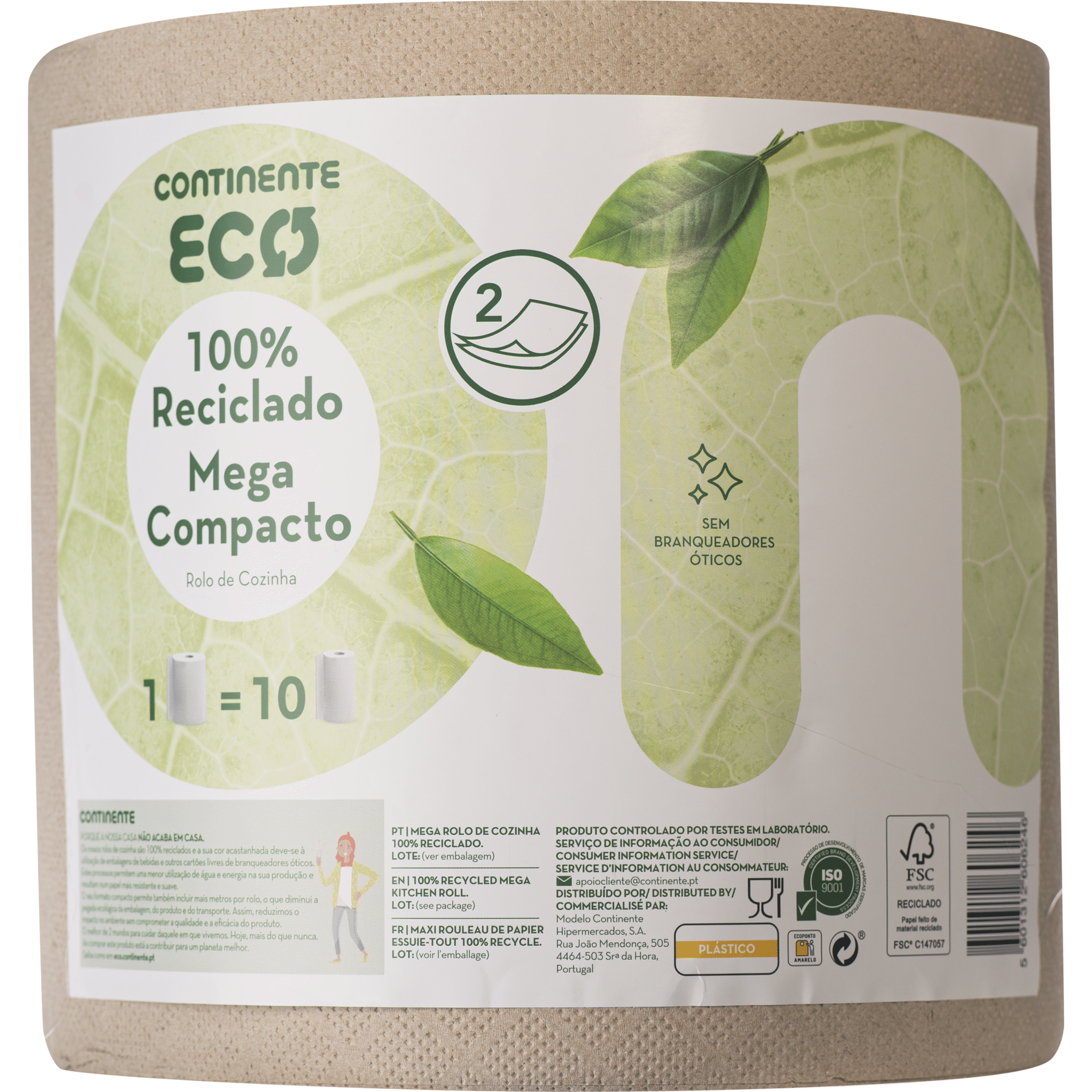 Rolo de Cozinha 100% Reciclado