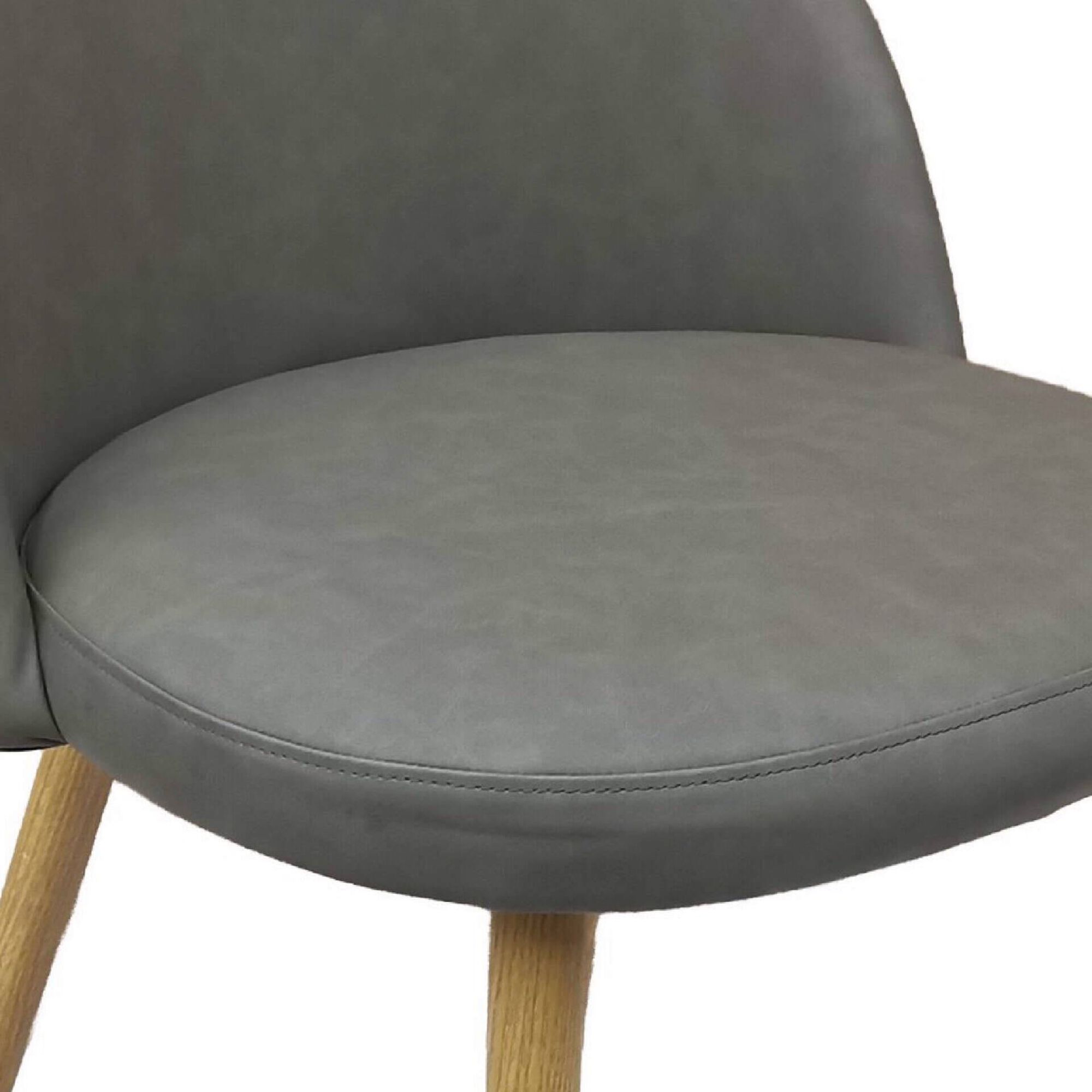 Cadeira Couro Sint&eacute;tico Milan Cinza