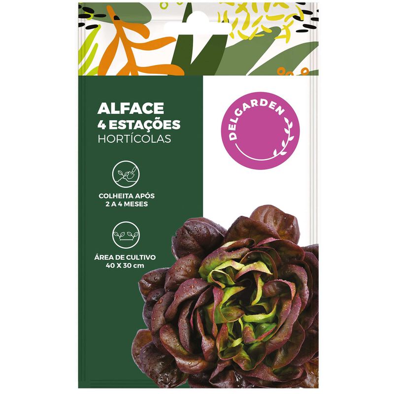 Sementes Hortícolas Alface Maravilha 4 Estações Delgarden