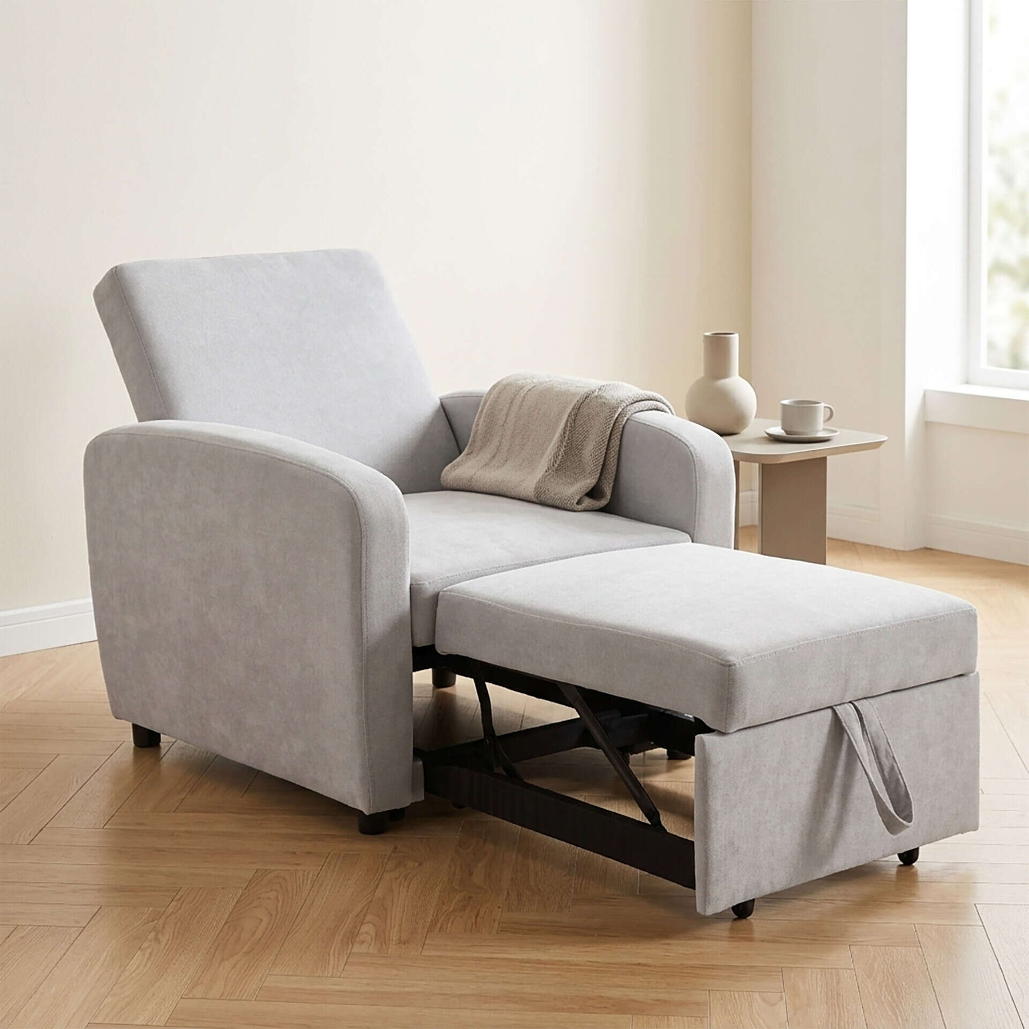 Poltrona Cama 4 em 1 Cinza Kasa