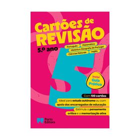 Cart&otilde;es de Revis&atilde;o - Livro Portugu&ecirc;s, Matem&aacute;tica, Hist&oacute;ria e Geografia de Portugal, Ci&ecirc;ncias Naturais e Ingl&ecirc;s - 5.&ordm; Ano