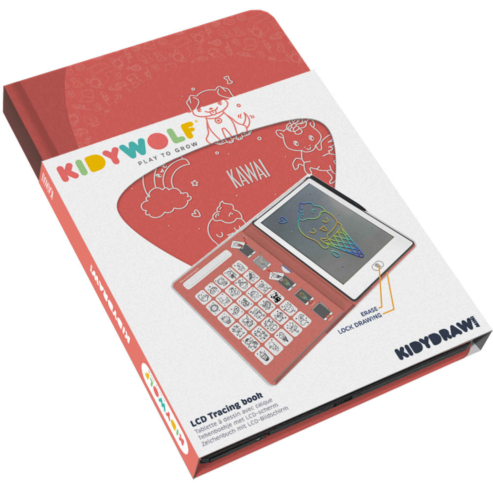 Kidiwolf - Bloco de Desenho LCD Kawai