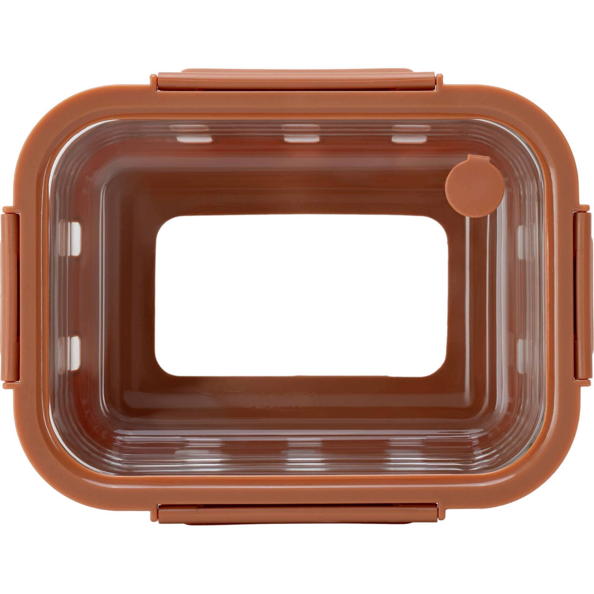 Caixa Herm&eacute;tica 1050ml Vidro e Silicone Tijolo Kasa