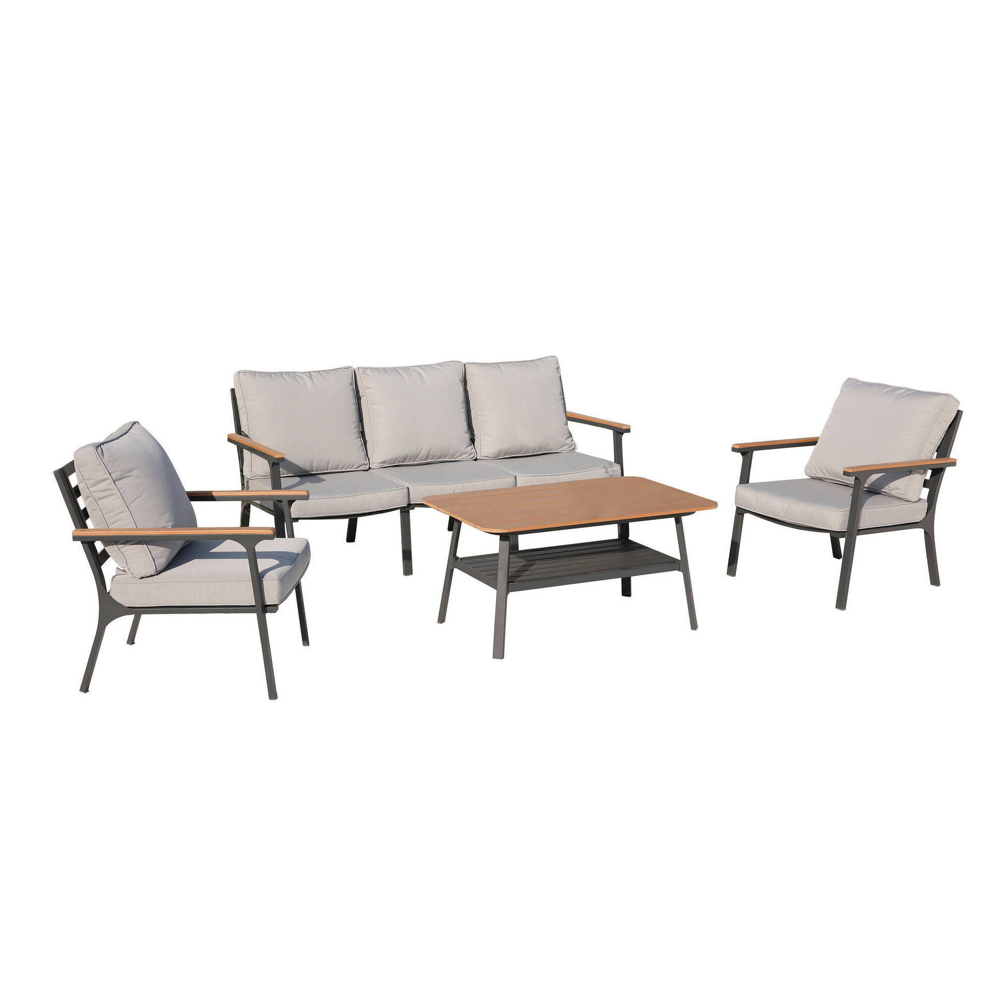 Conjunto de Estar Mesa e 3 Sofás Toledo Conjunto de Estar Mesa e 3 Sofás Toledo