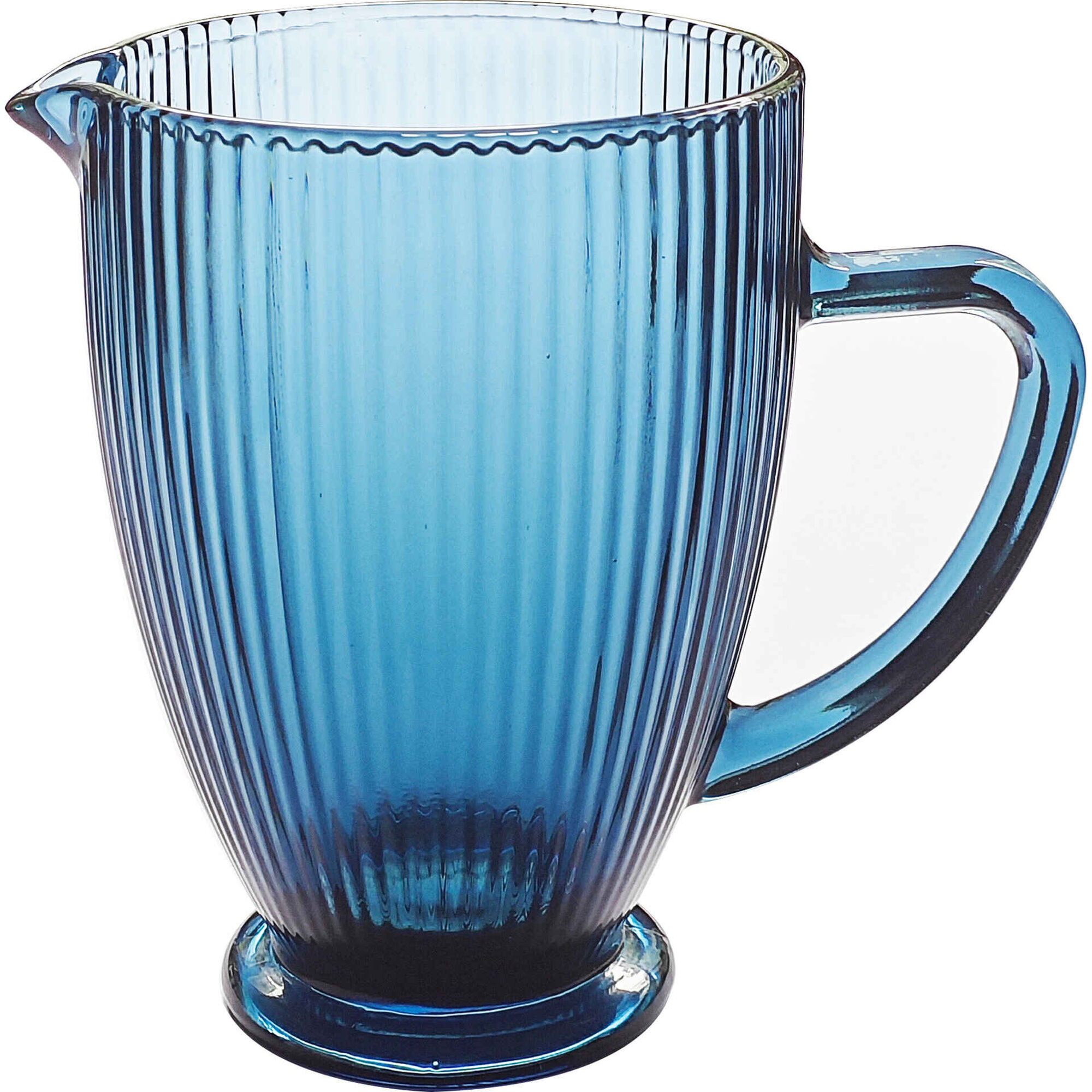 Jarro Vidro 1,3L Canelado Azul Jarro Vidro 1,3L Canelado Azul