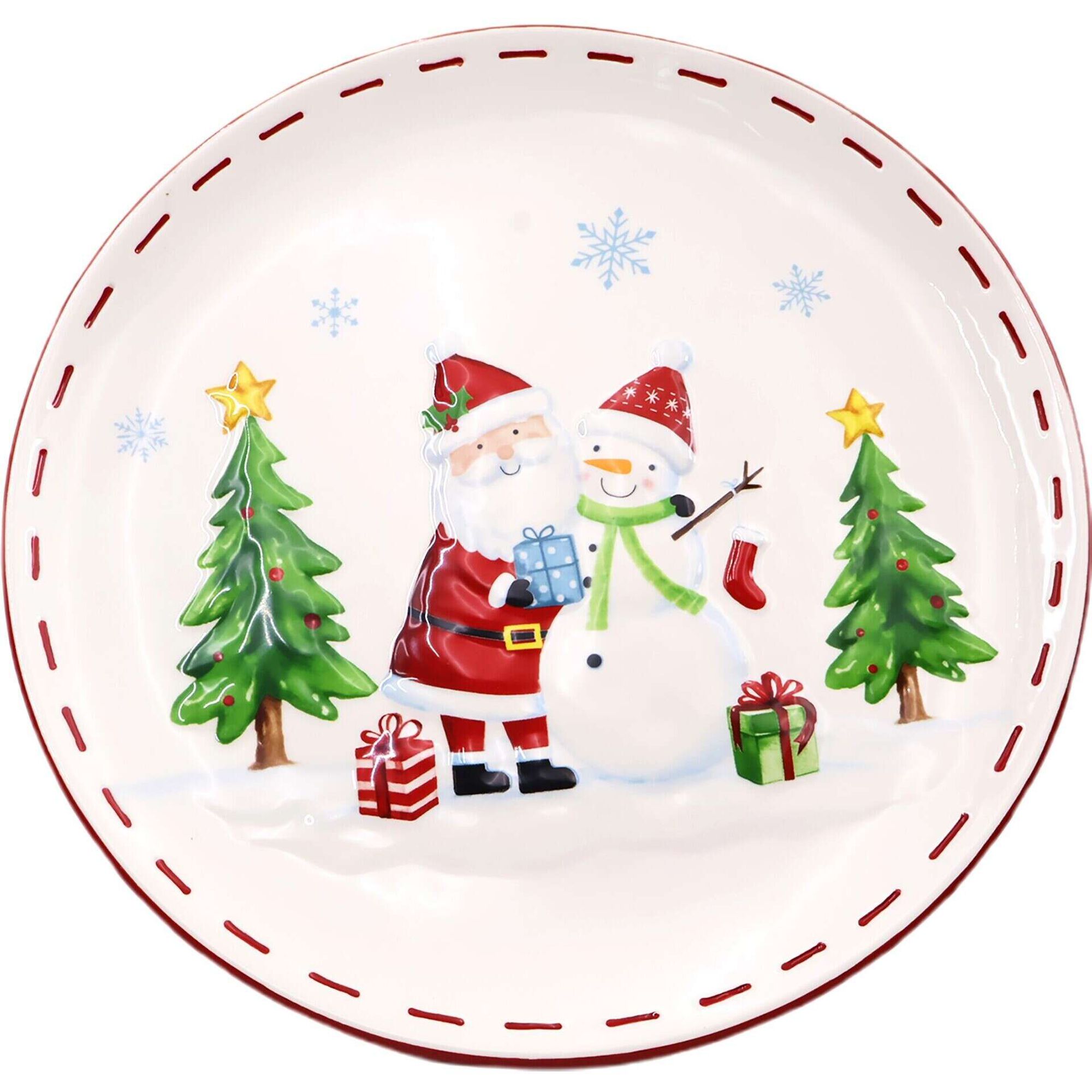 Prato para Bolo com P&eacute; Pai Natal Kasa