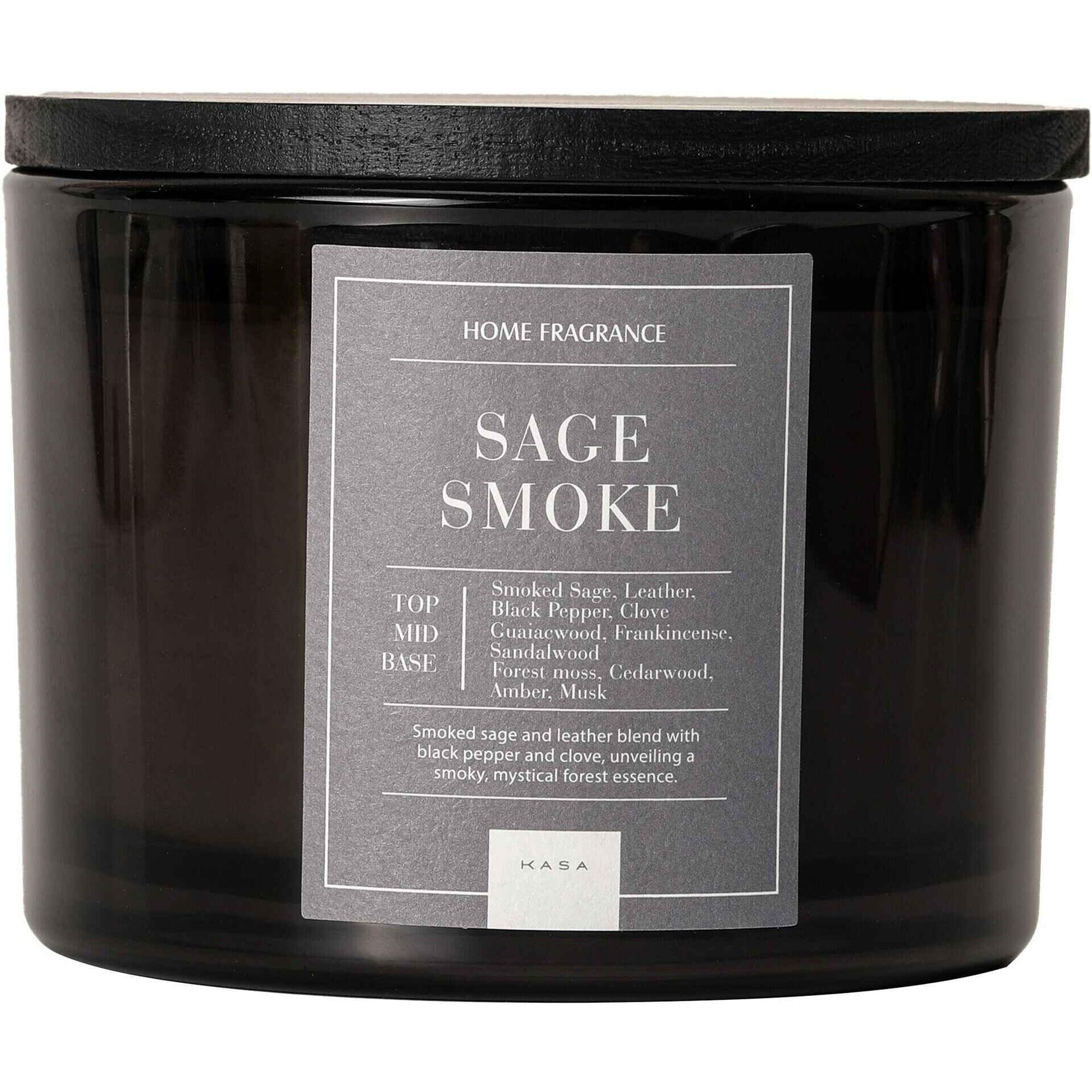 Vela em Copo Tampa Madeira Escura Smoke 879g