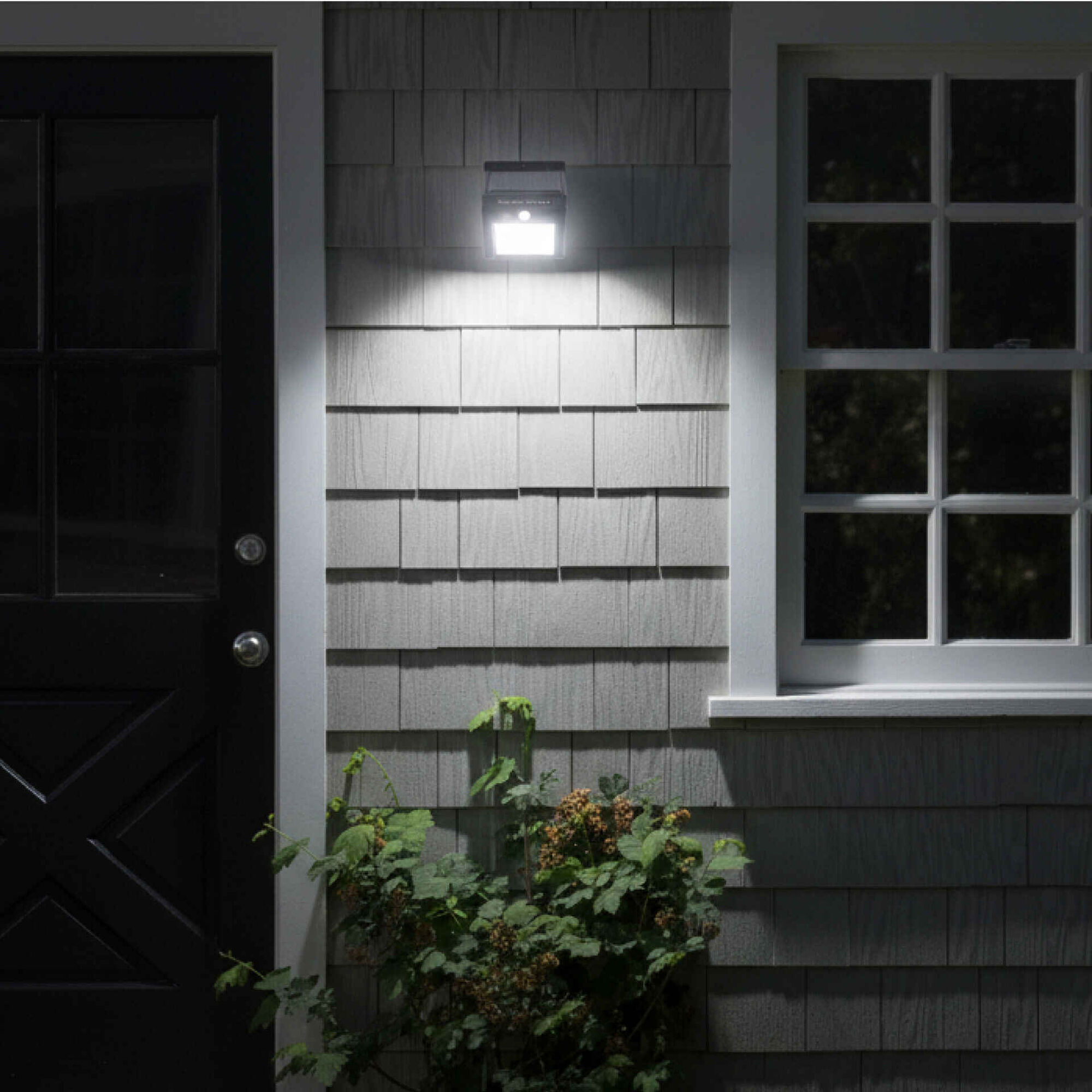 Candeeiro de Parede Solar com Sensor de Movimento Preto Boost