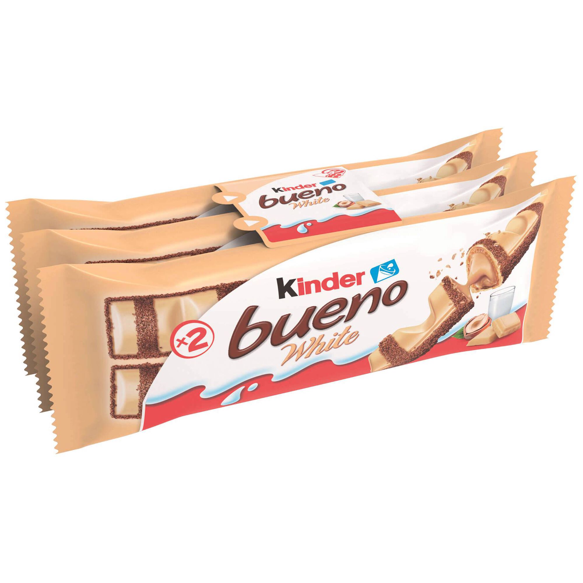 Snack de Chocolate Branco Kinder Bueno Conjunto