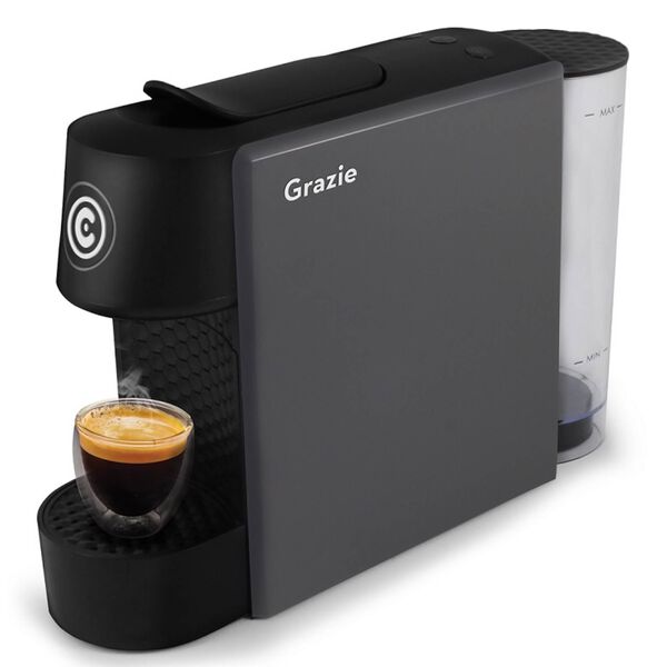 Máquina de Café Cápsulas Sistema Exclusivo Grazie Cinzenta Continente