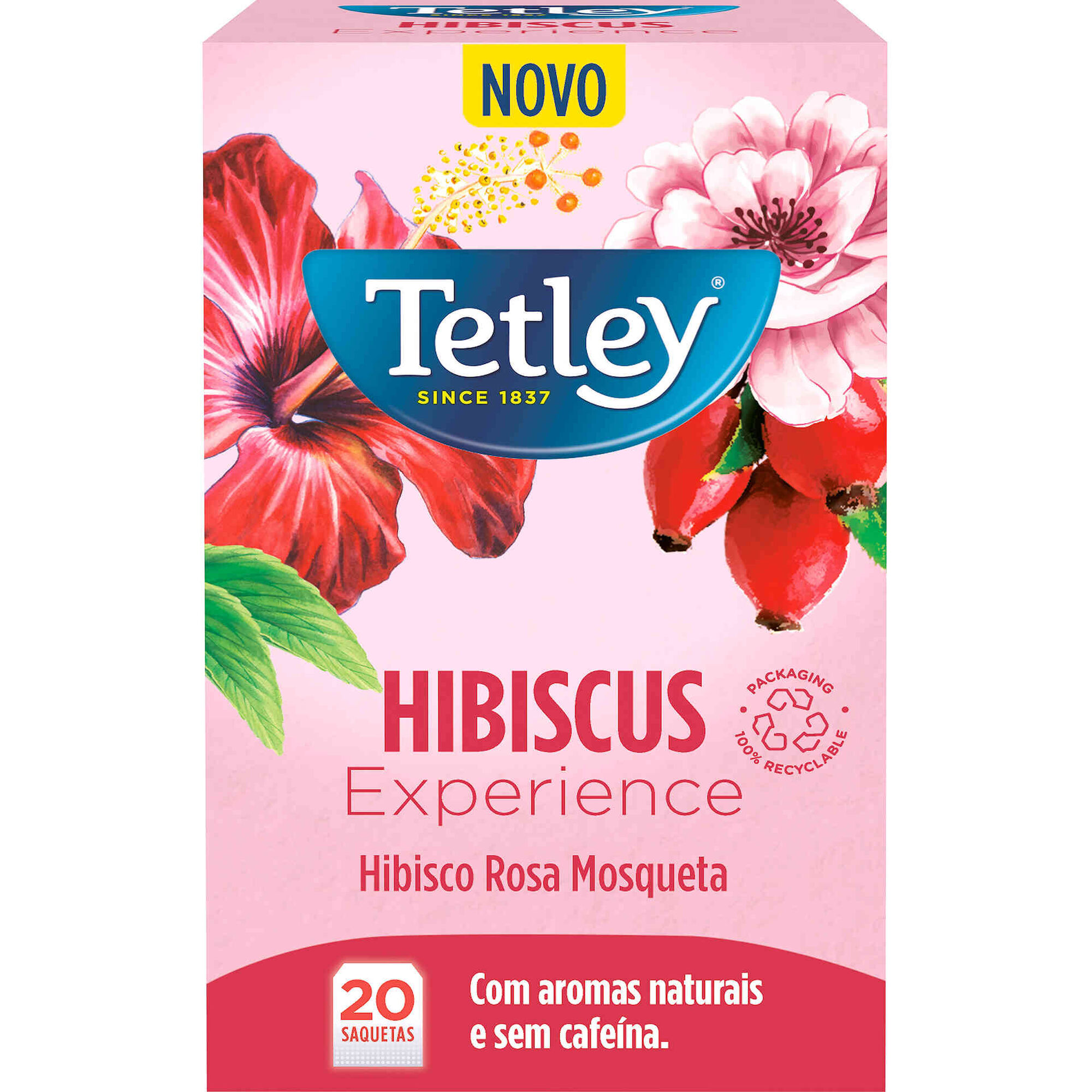 Infus&atilde;o Hibisco com Rosa e Mosqueta Saquetas Tetley