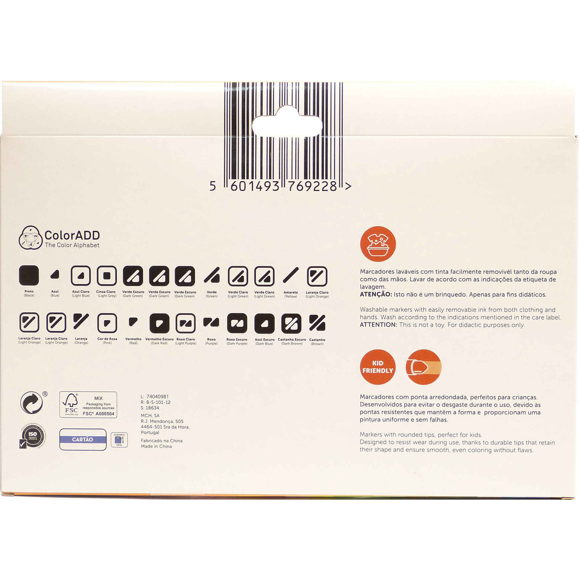 Marcadores de Colorir Laváveis