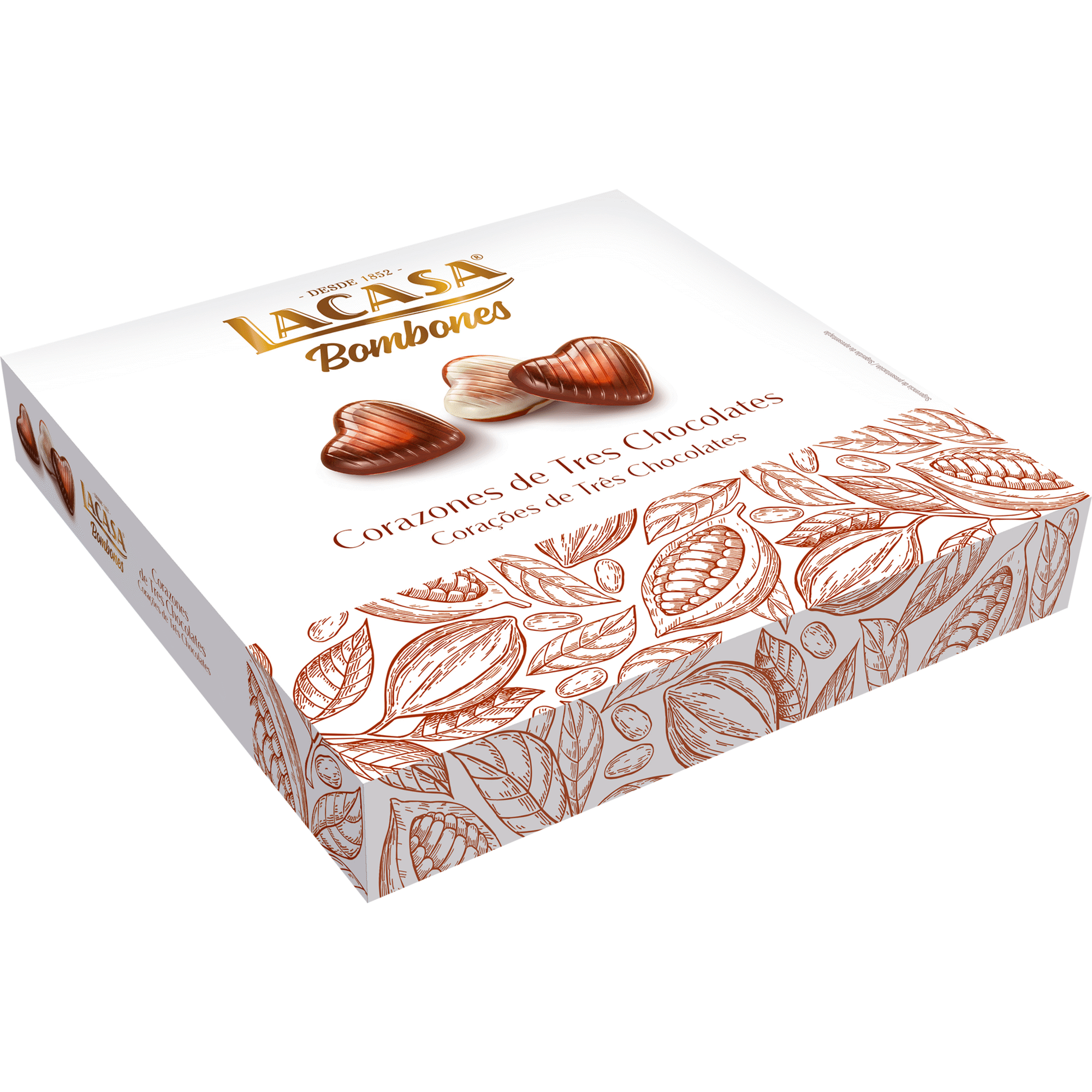 Bombons de Três Chocolates Corações