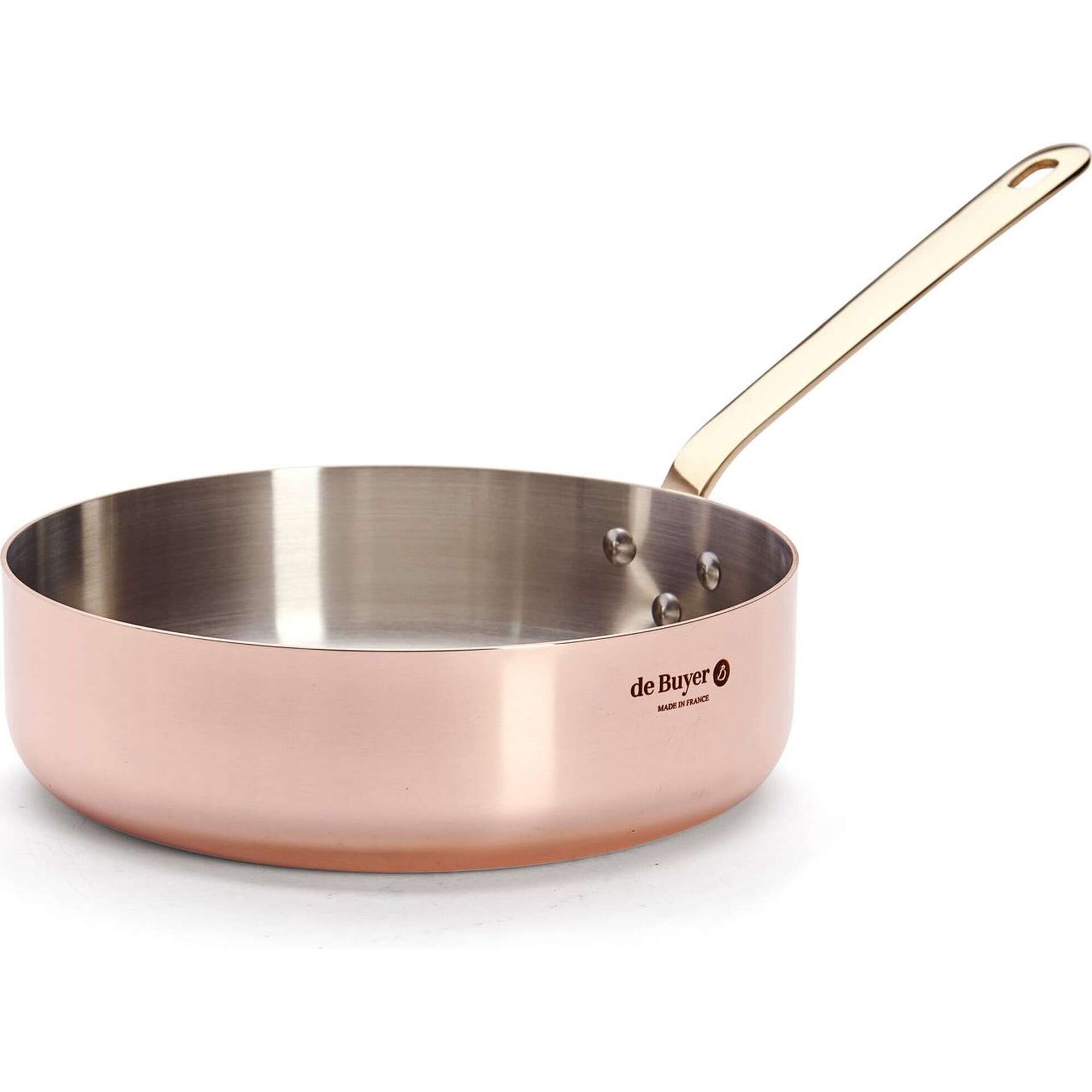 Frigideira Alta Cobre e Inox 24 cm Inocuivre deBuyer