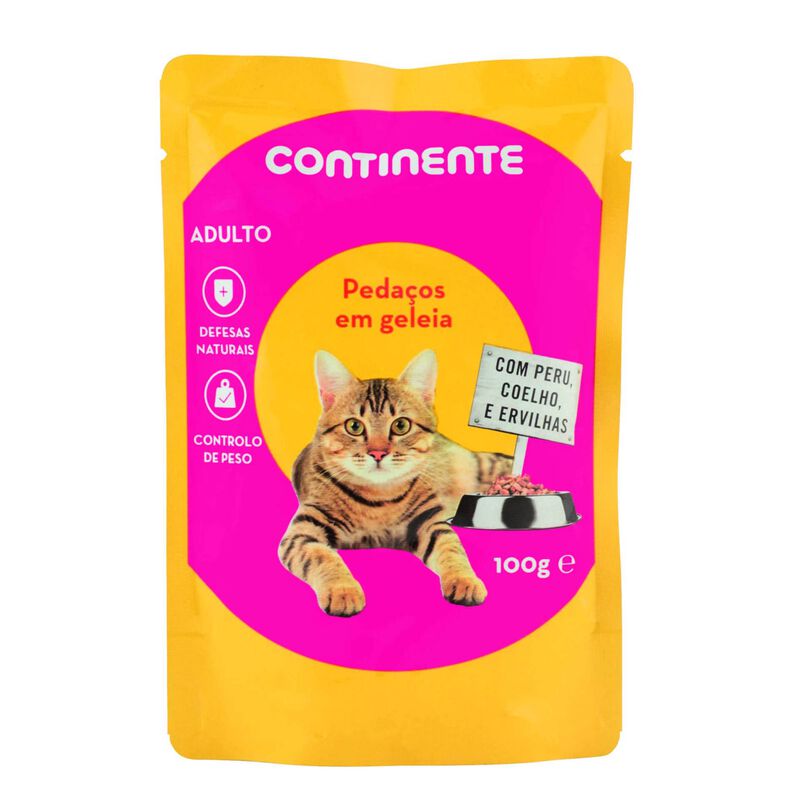 Comida Húmida para Gato Adulto Pedaços em Molho Vaca e Peru Continente