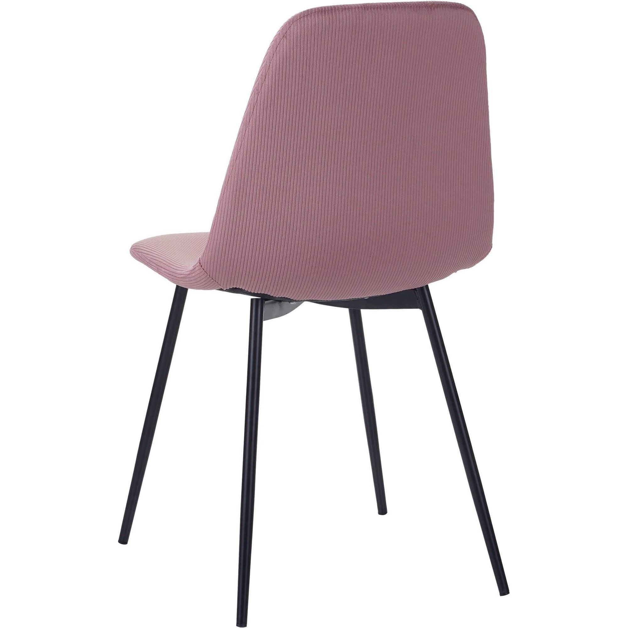 Cadeira Estofada Rosa Velvet Kasa