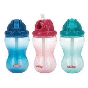 Copo com Palha 360ml +12M Flipnslip (várias cores) Nuby