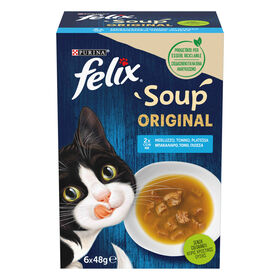 Comida Húmida para Gato Adulto Soup Original Seleção Peixe Saquetas