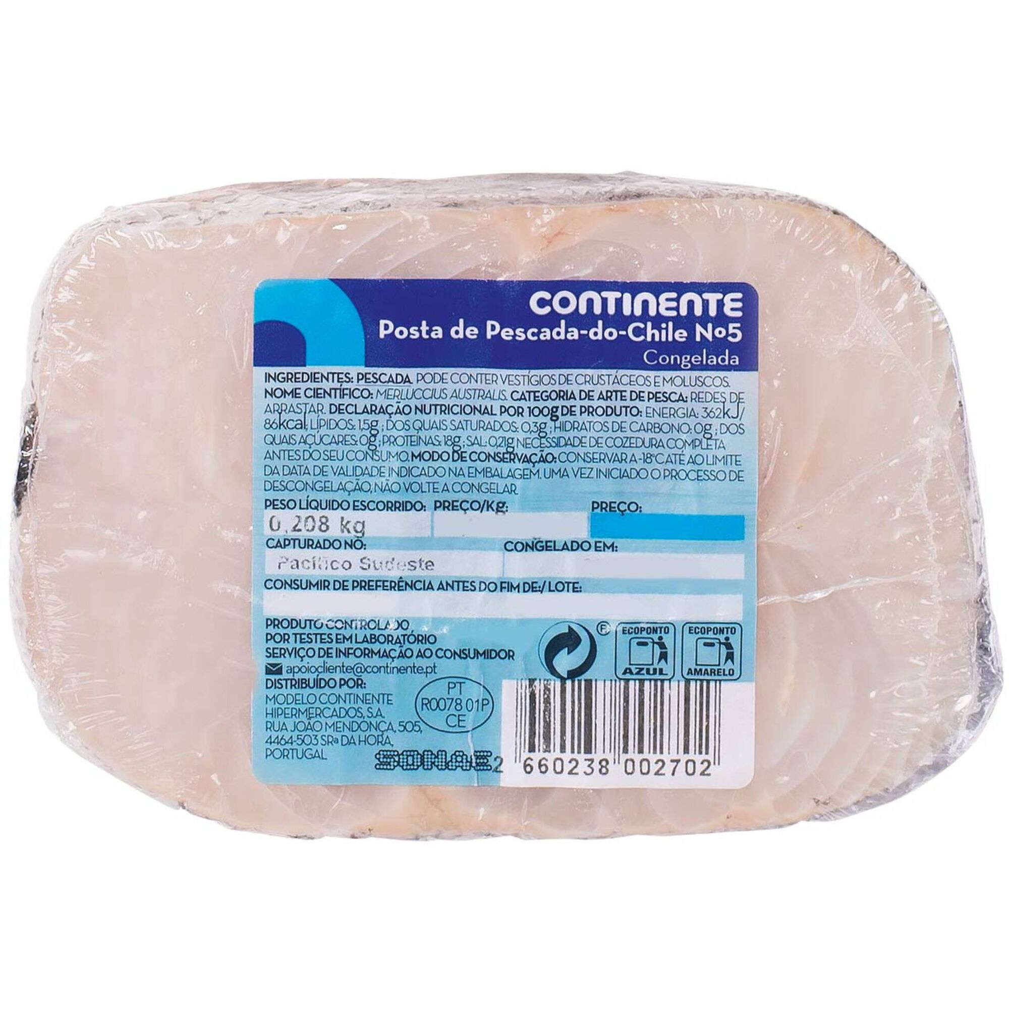 Posta de Pescada do Chile nº5 Congelada