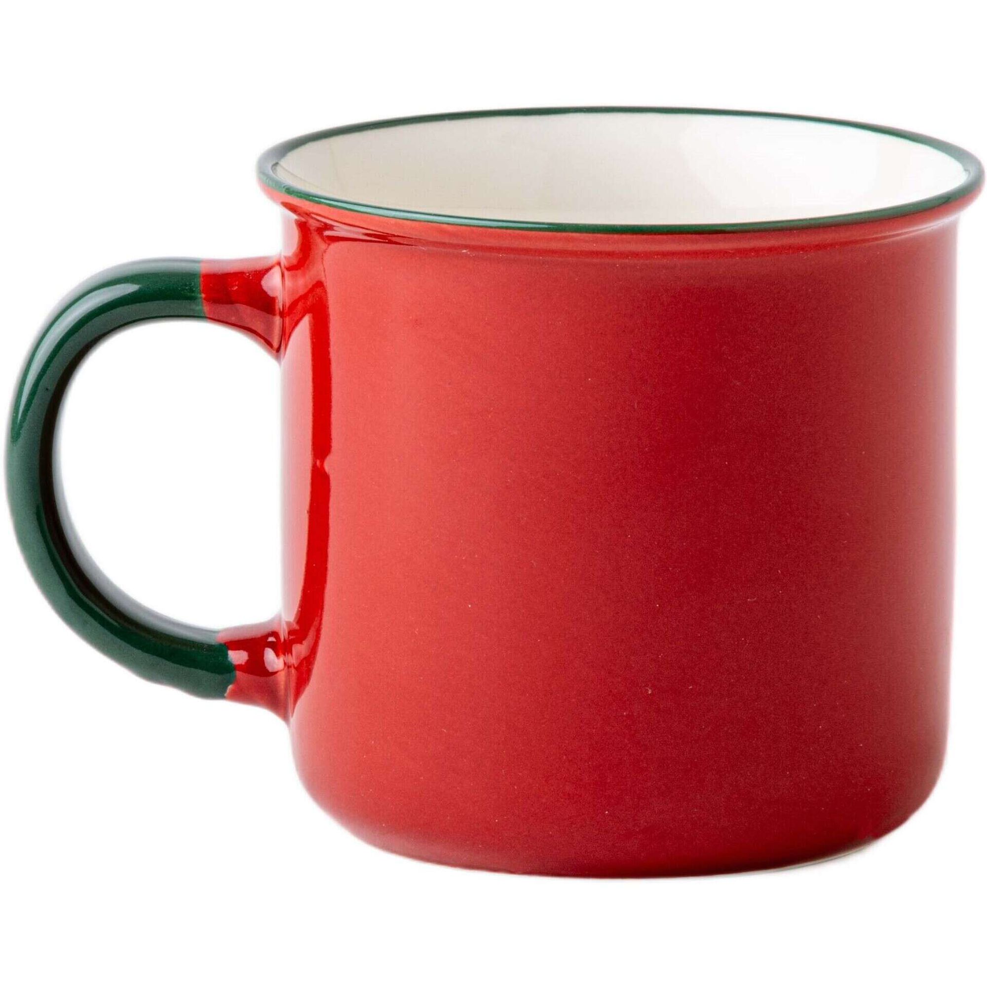 Caneca Vintage Vermelha Boneco Neve