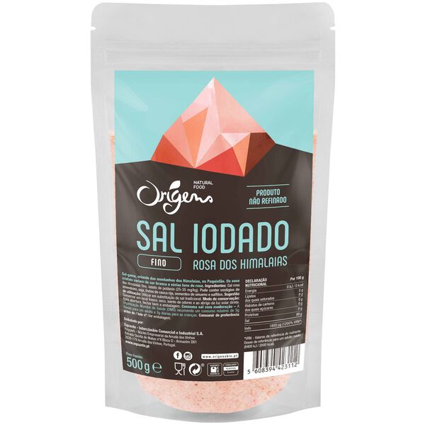 Sal Rosa dos Himalaias Iodado Fino Origens Bio