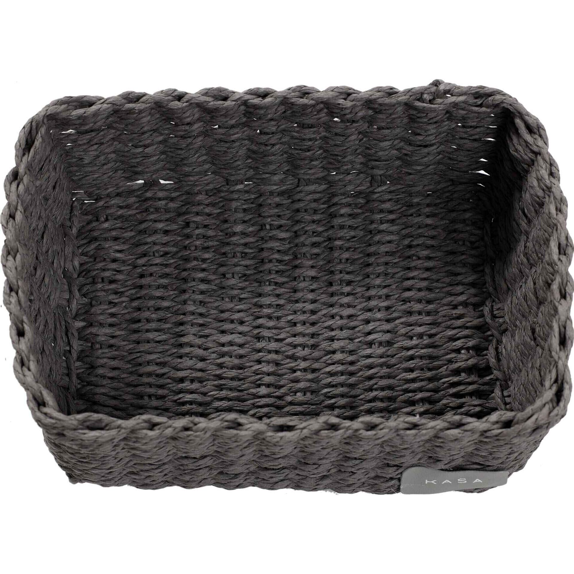 Cesto WC Retangular 21x15x10cm Cinza Escuro