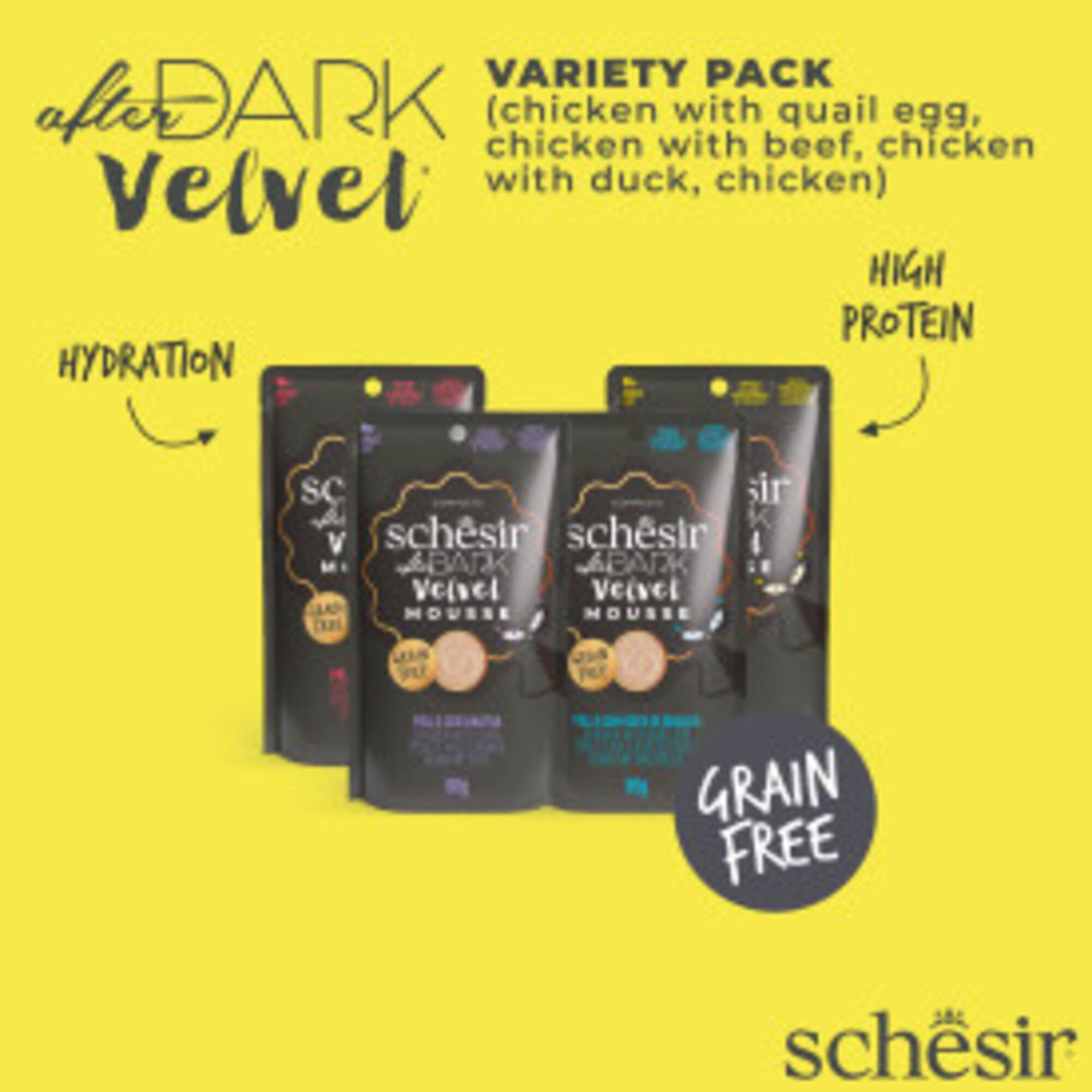 Pack Comida H&uacute;mida para Gato Dark Mousse Schesir