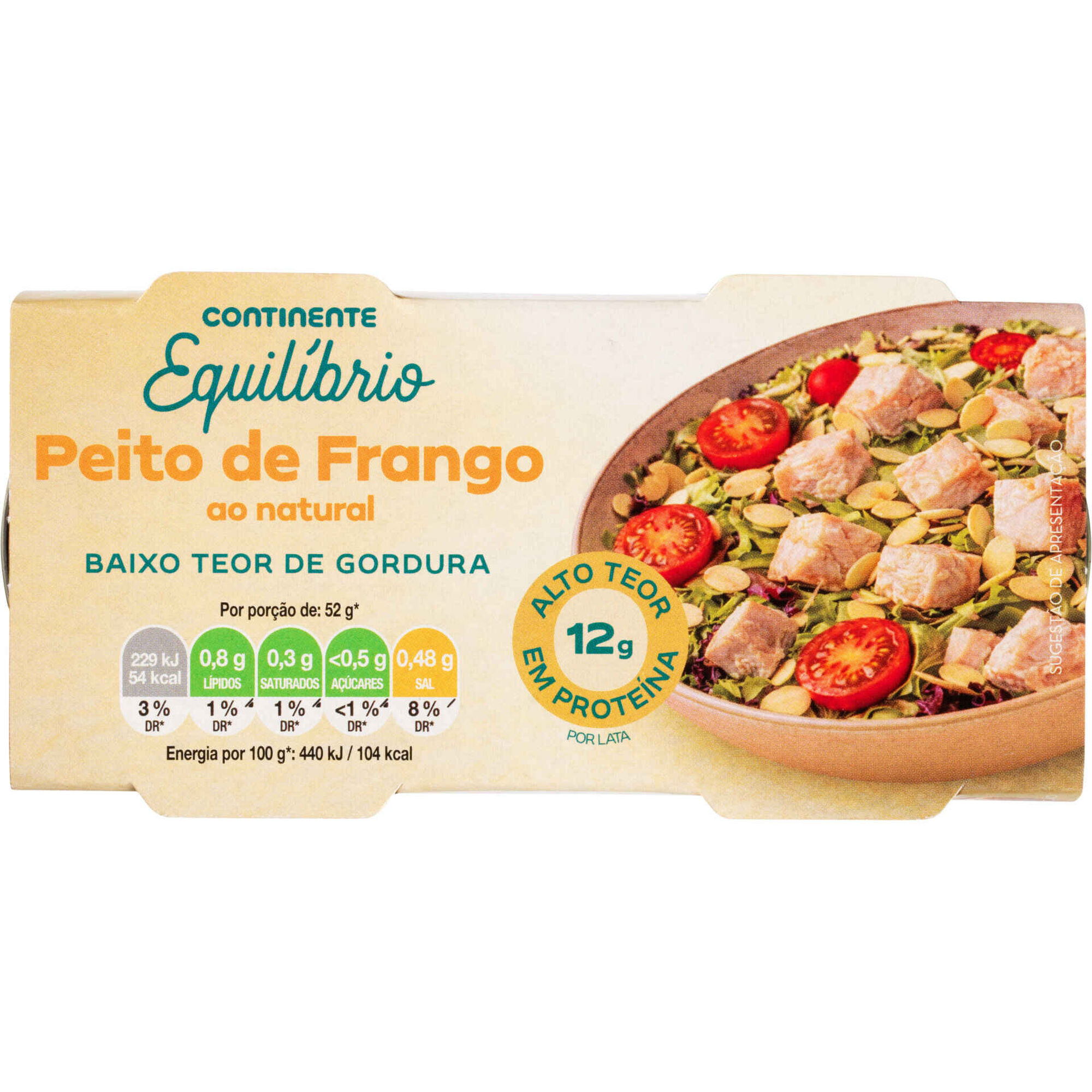 Peito de Frango ao Natural Continente Equil&iacute;brio