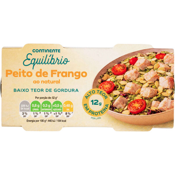 Peito de Frango ao Natural Continente Equilíbrio