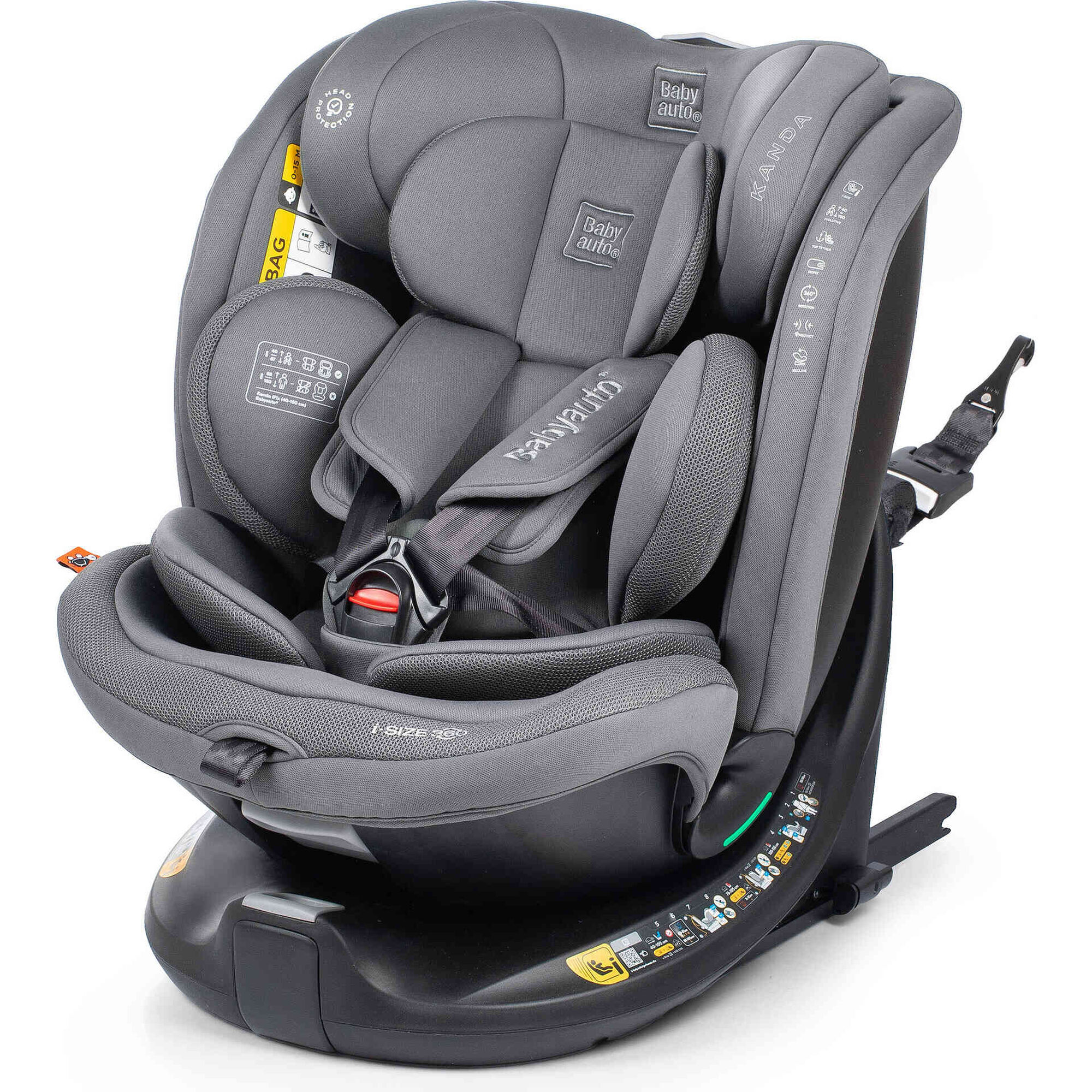 Cadeira Auto I-Size 40-150 Kanda Cinza Babyauto