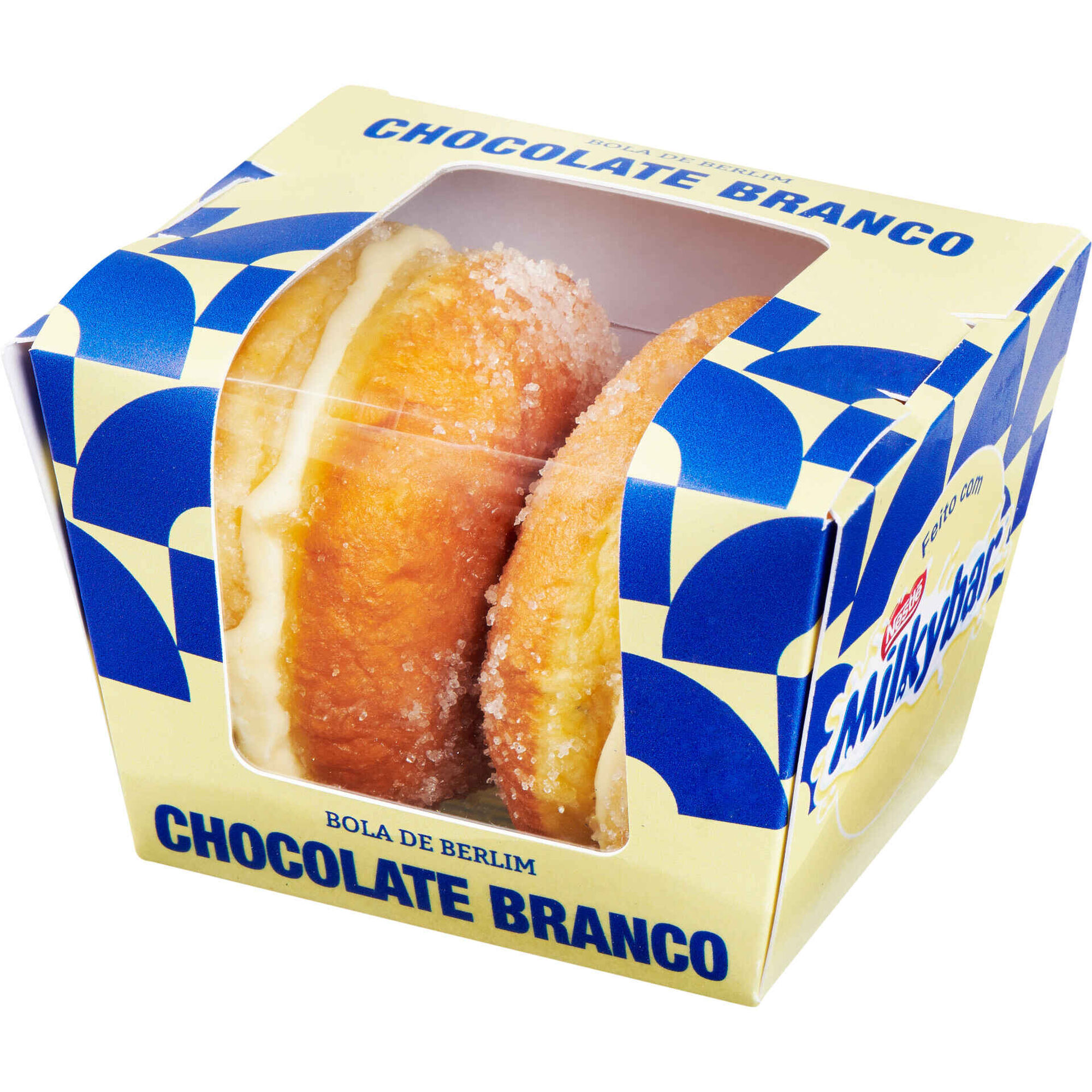 Bola de Berlim Chocolate Branco Milkybar