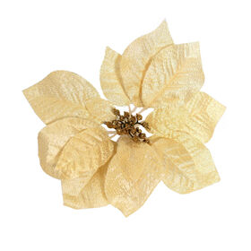 Poinsétia com Mola Dourada 25cm