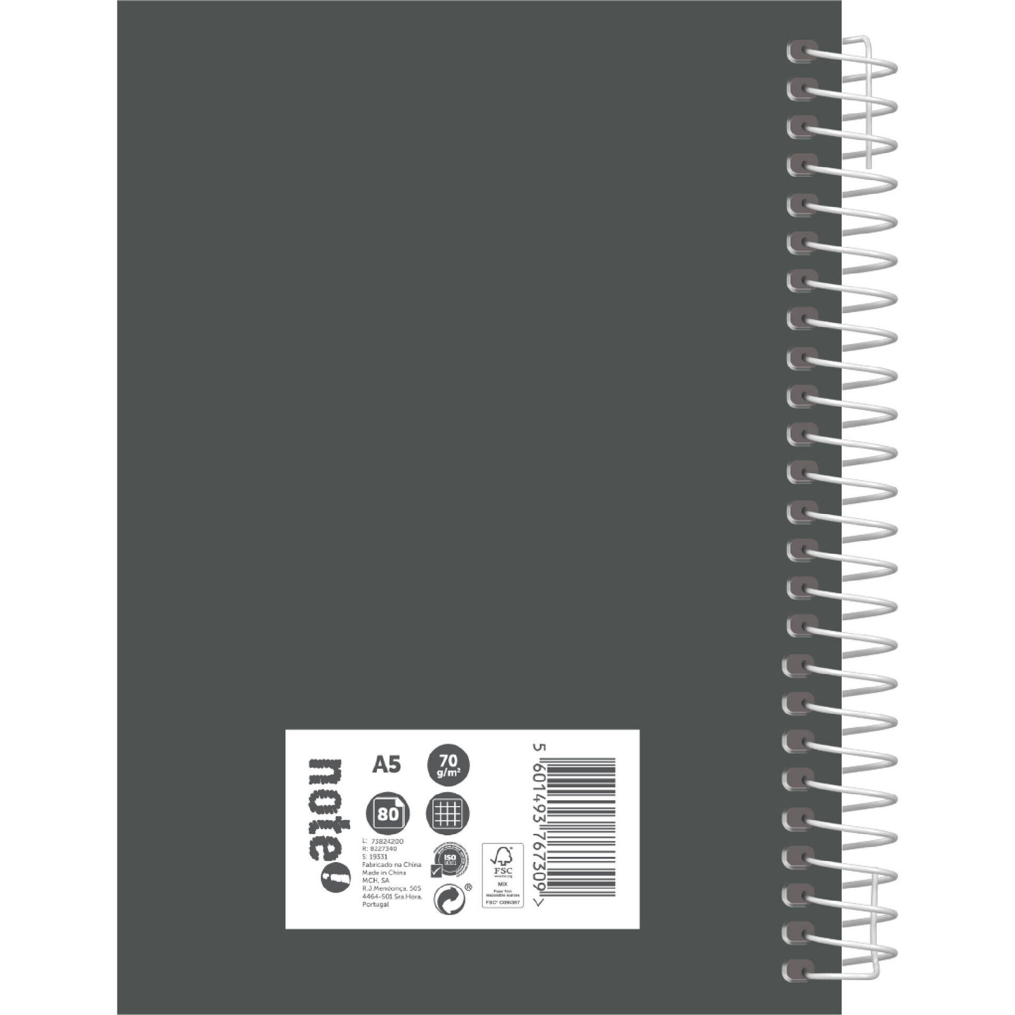 Caderno Espiral A5 Quadriculado Tecnoline