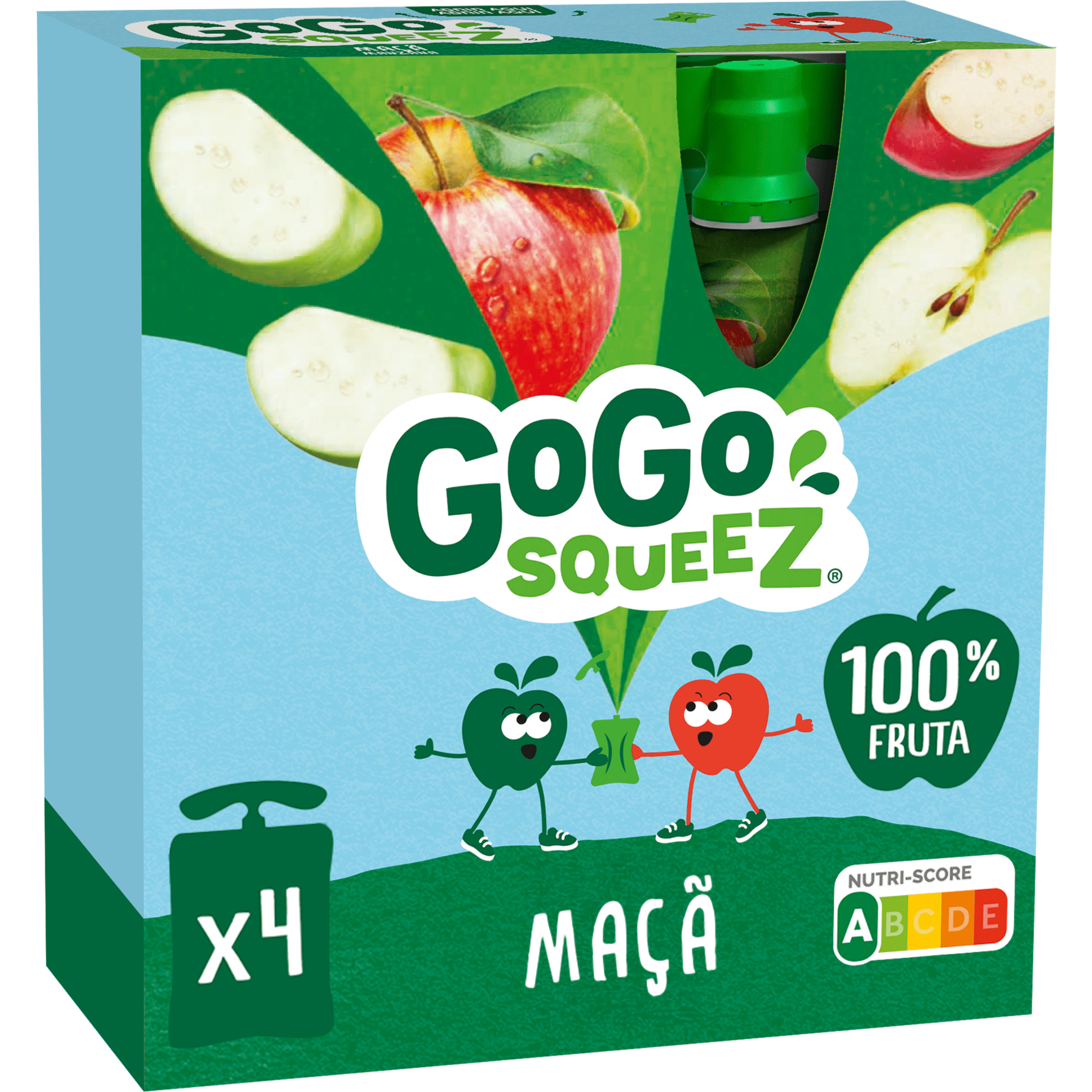Pack  Saquetas de Fruta Ma&ccedil;&atilde; +3A GoGo squeeZ