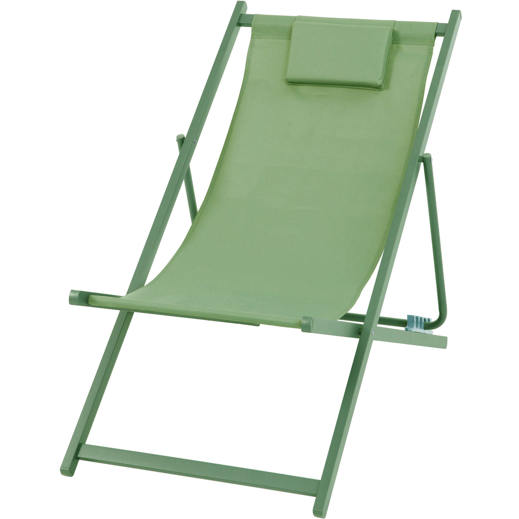 Cadeira Metal Relax com Almofada Verde Kasa
