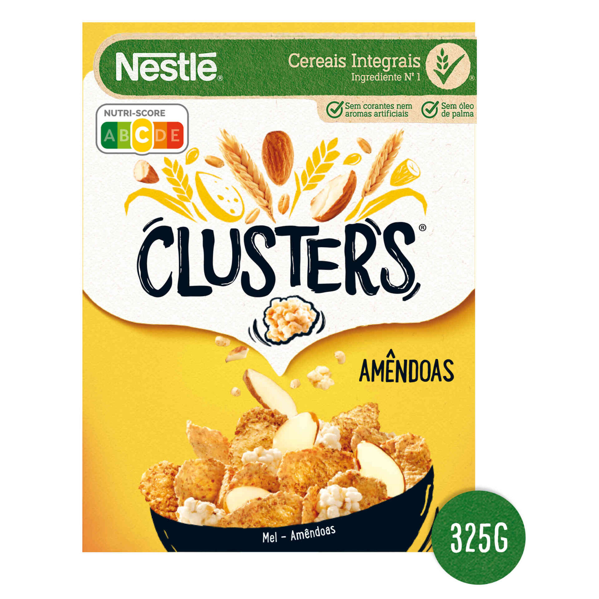 Cereais de Trigo Integral com Pedaços de Amêndoa Clusters