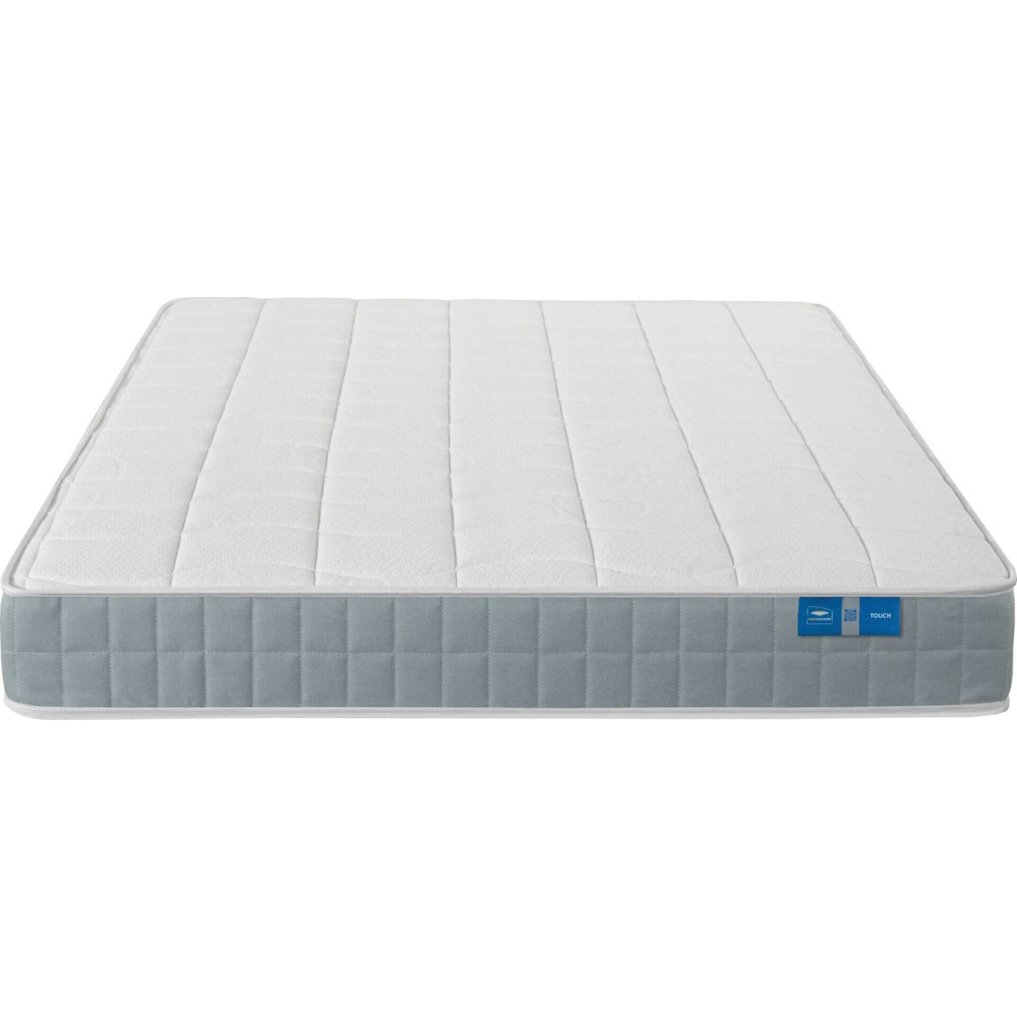 Pack Sommier Branco + Colch&atilde;o Touch New 33 Lusocolch&atilde;o